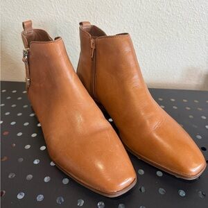 Aldo Tan Leather Ankle Booties